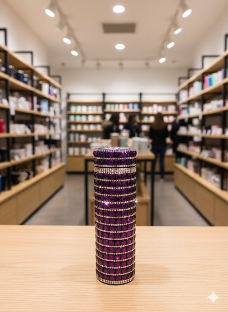 Regal Purple Gemstone Thermal Tumbler