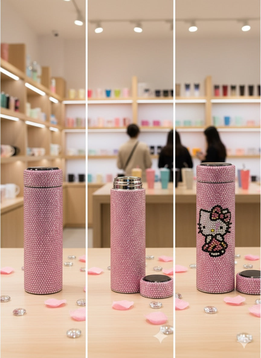 Hello kitty rhinestone cup